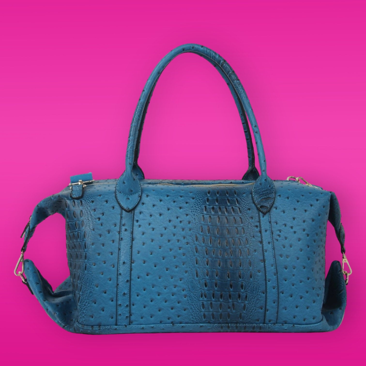 Escape Runaway Large Croc Duffle Bag TEAL